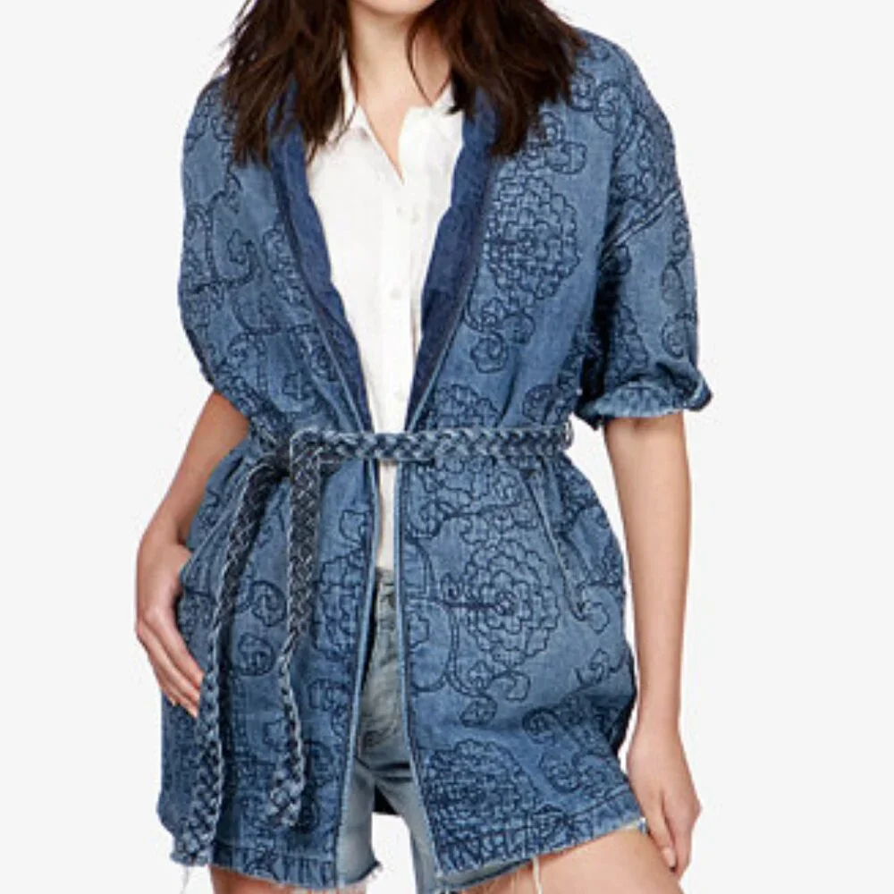 Lucky Brand Floral Quilted Kimono - Picture 1 of 10